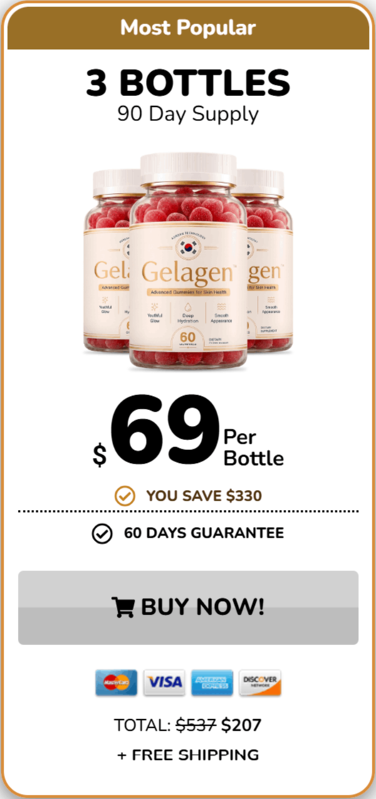 Gelagen Skin Gummies offer price